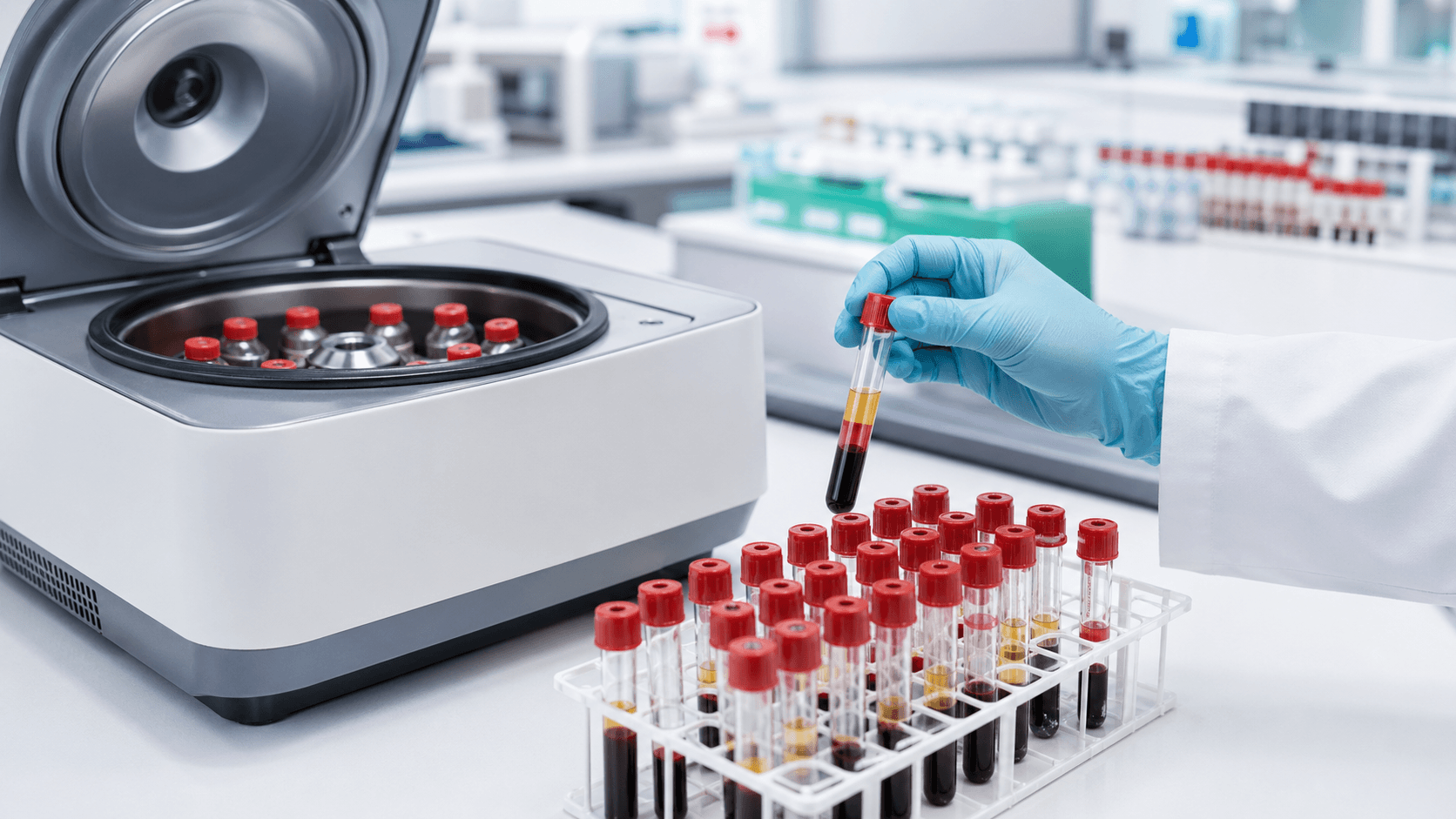 临床检验血清血浆离心制备场景
