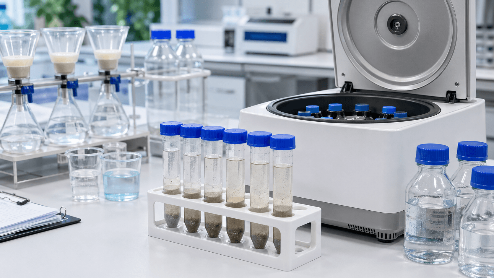 环境监测水质样品离心分析场景